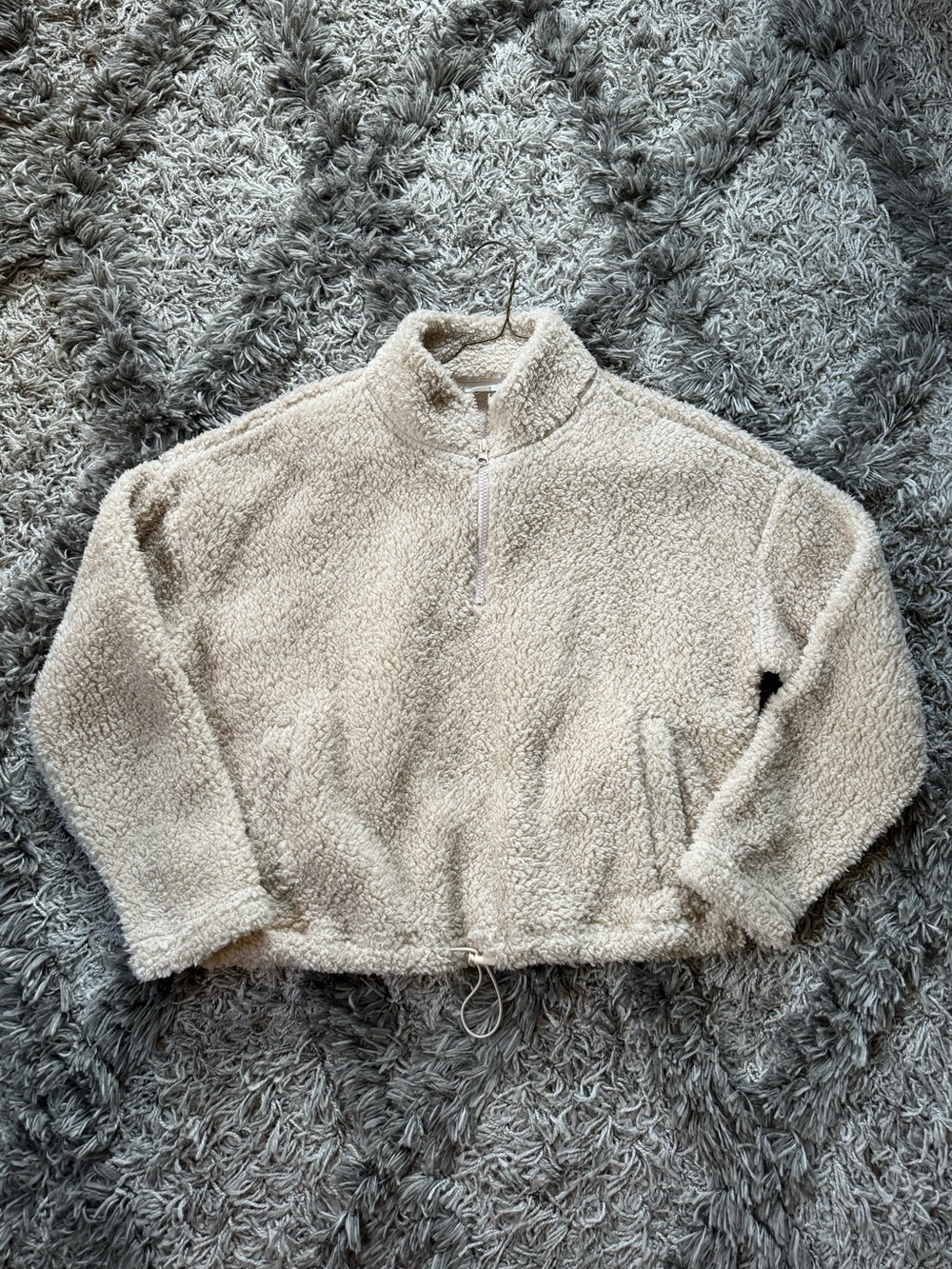 Hippie Rose Sherpa quarter zip juniors